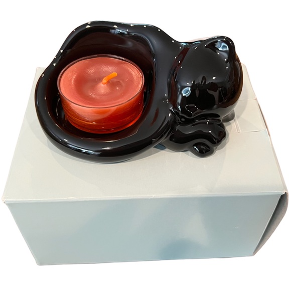 PartyLite Black Kitten Cat tea light holder NIB 🐈⬛
